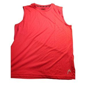 HEAD Athletic Tank Top Sleeveless Shirt Red Gym Workout Mens Large